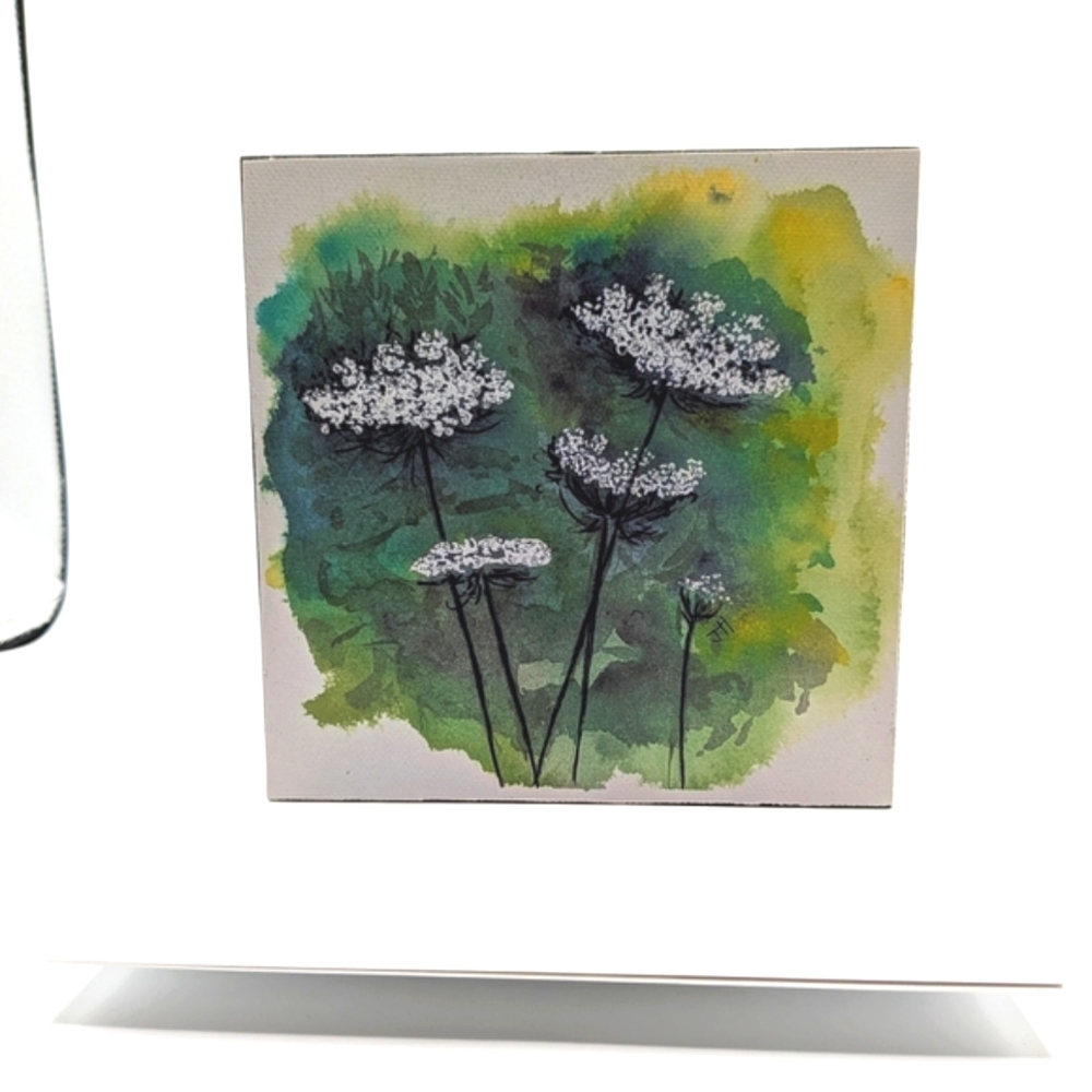 Green and White Botanical Art Print